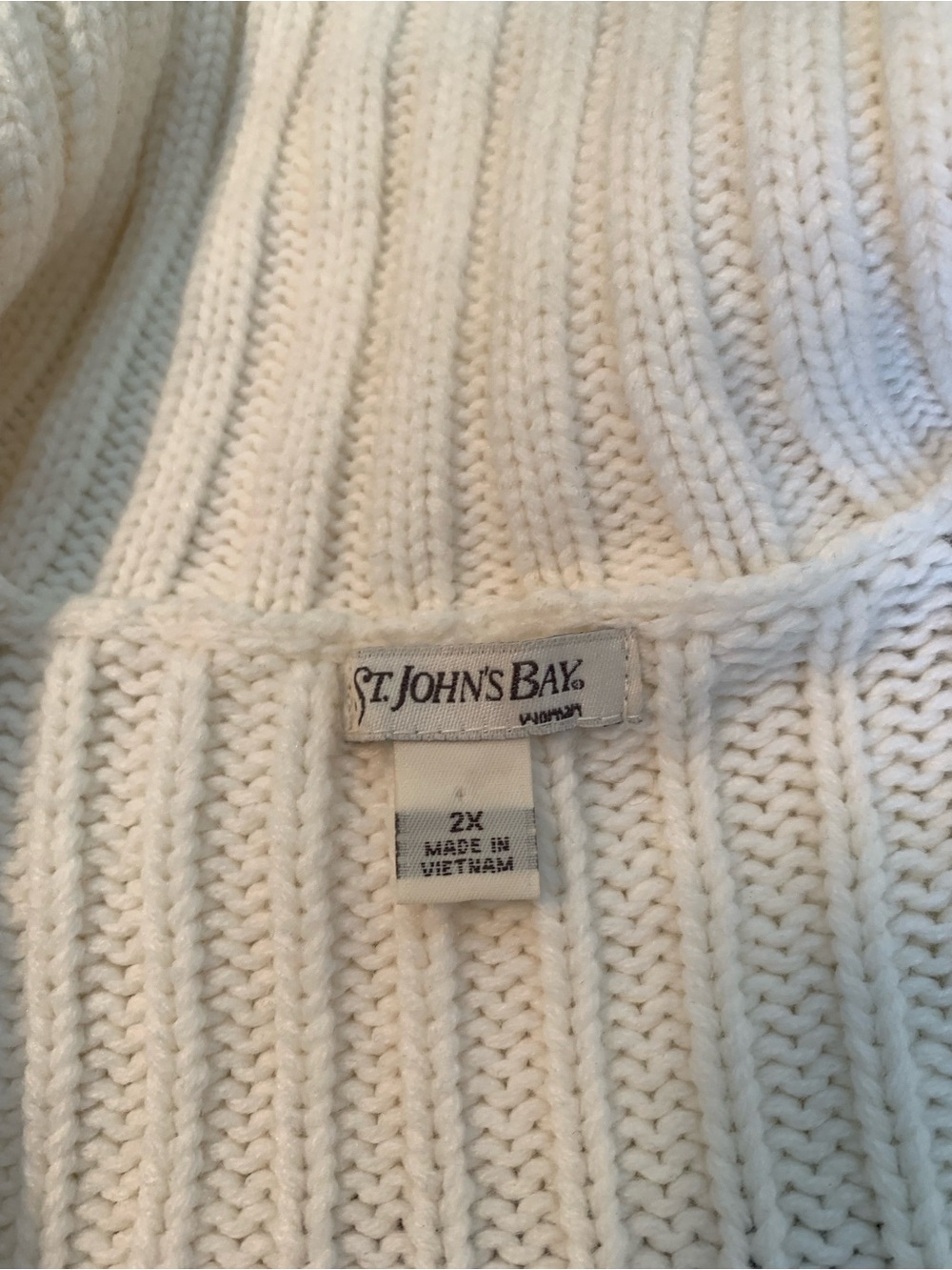 St. John's Bay Cream Cable-Knit Button Cardigan - Picture 6 of 13